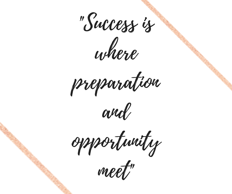 Success Is Where Preparation And Opportunity Meet